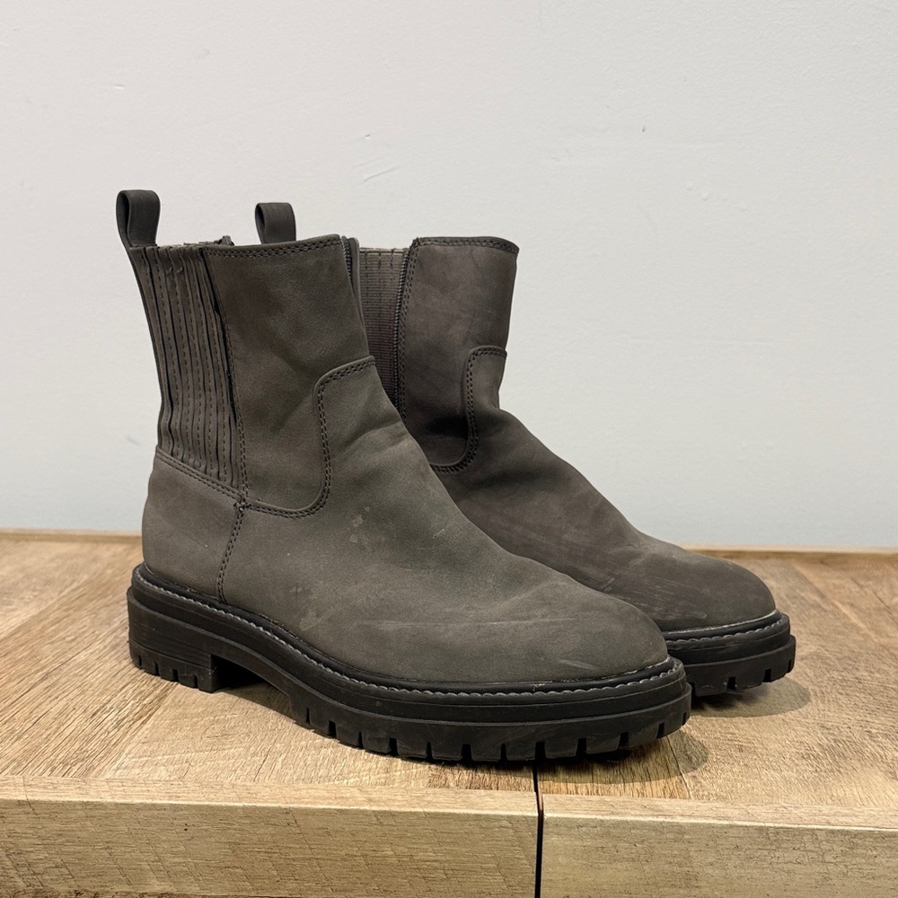 Time and Tru Charcoal Ankle Booties